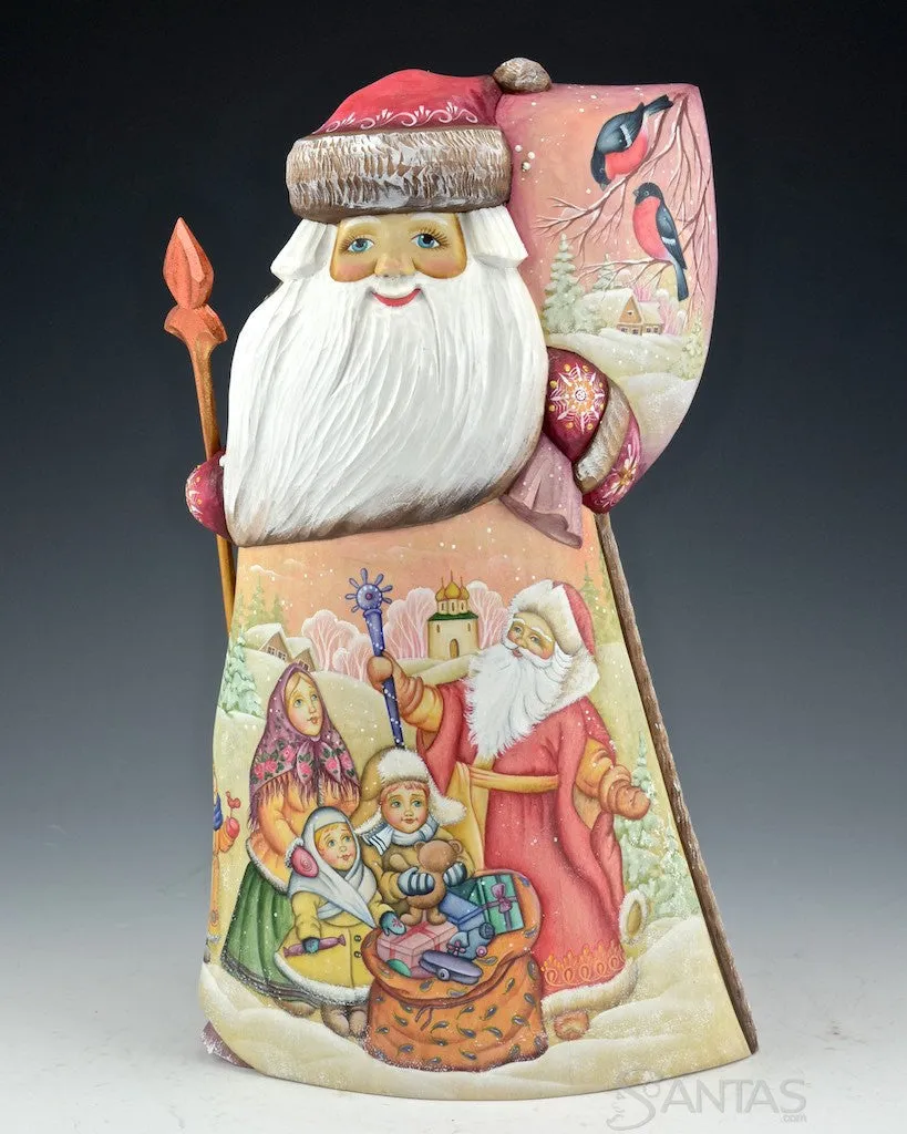 12.5 inch Russian Santa Presenting Christmas Gifts