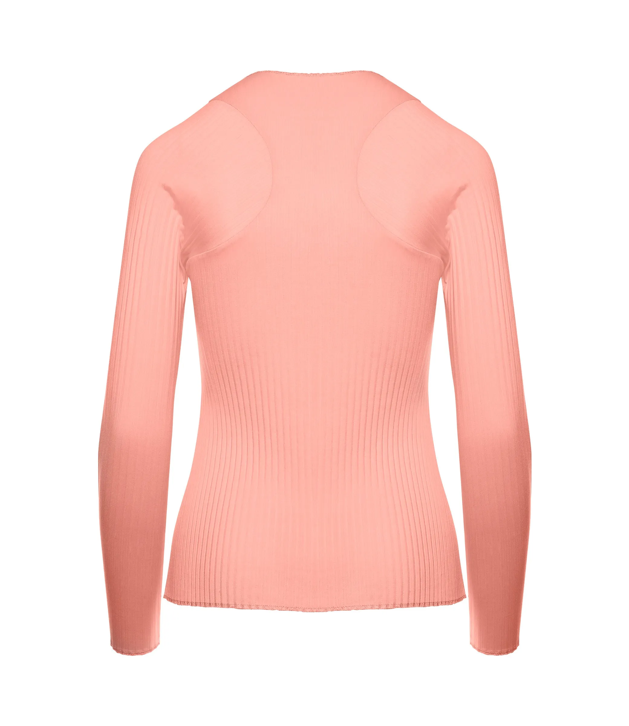 196052-815 | PLEATED L/S CREW | PEACH