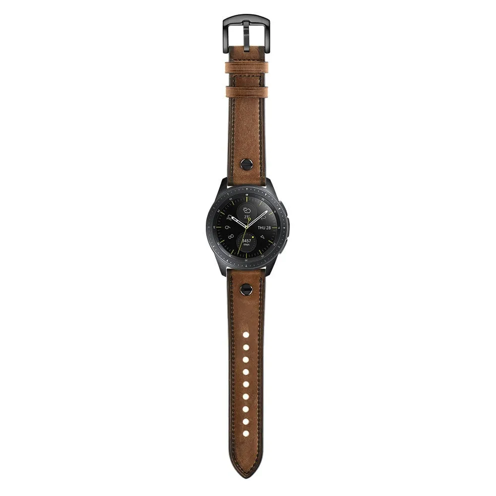 22mm Universal Leather Strap with Screw (Dark Brown)