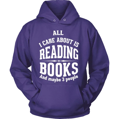 All i care about is reading books Hoodie