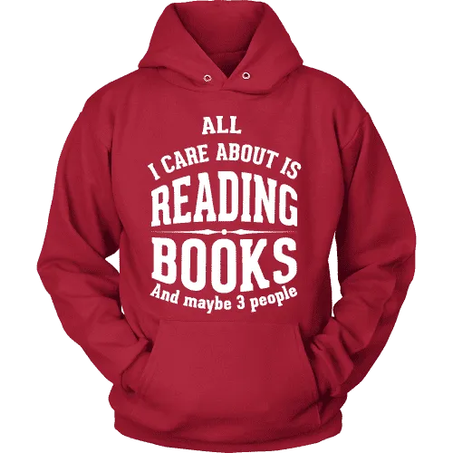 All i care about is reading books Hoodie