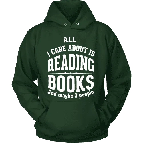 All i care about is reading books Hoodie