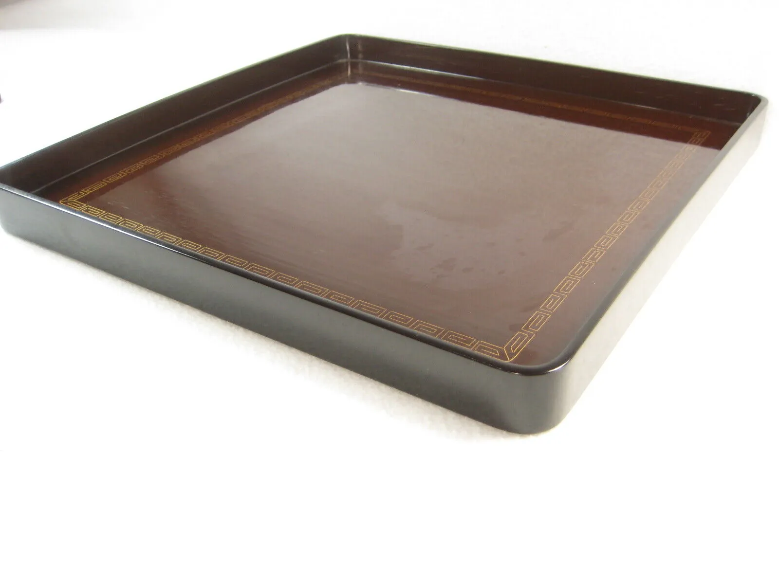 Antique Signed Japanese Taisho Era (C1915)  Wood & Lacquer Obon Ozen Tray