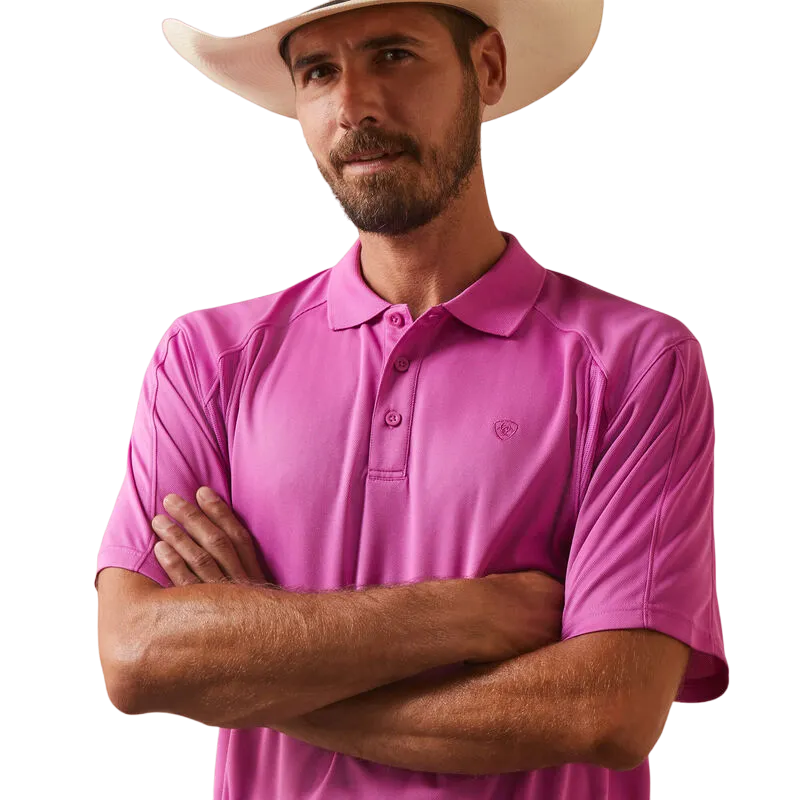 Ariat Men's Dk Orchid Ac Polo