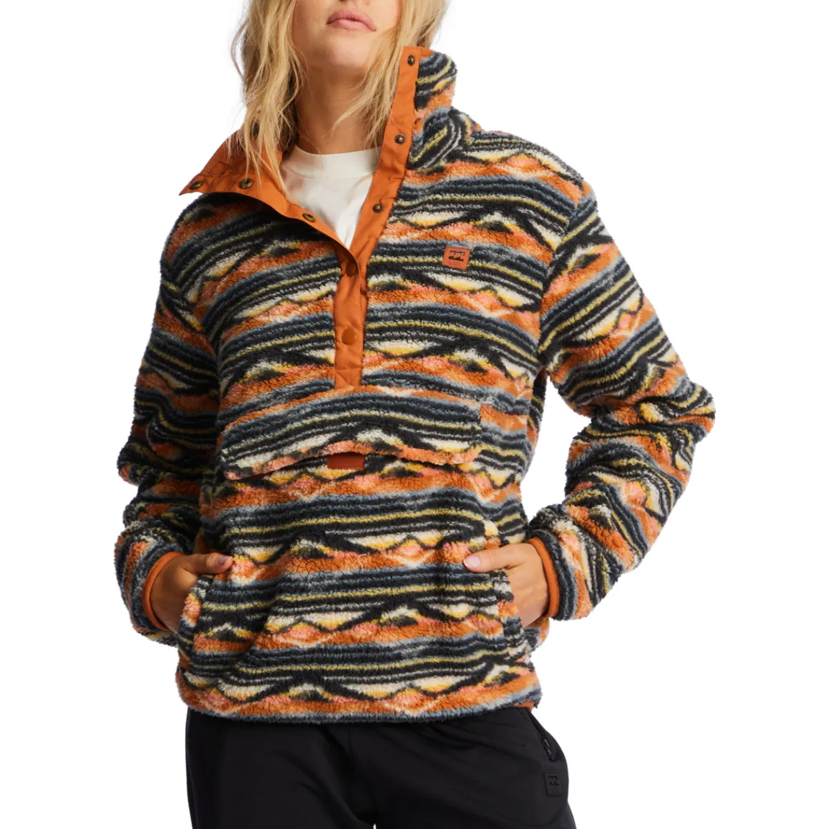 Billabong Women's A/Div Switchback Mock Neck Pullover Sweatshirt