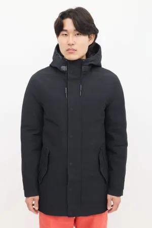 Black Down & Nylon 2-in-1 Coat