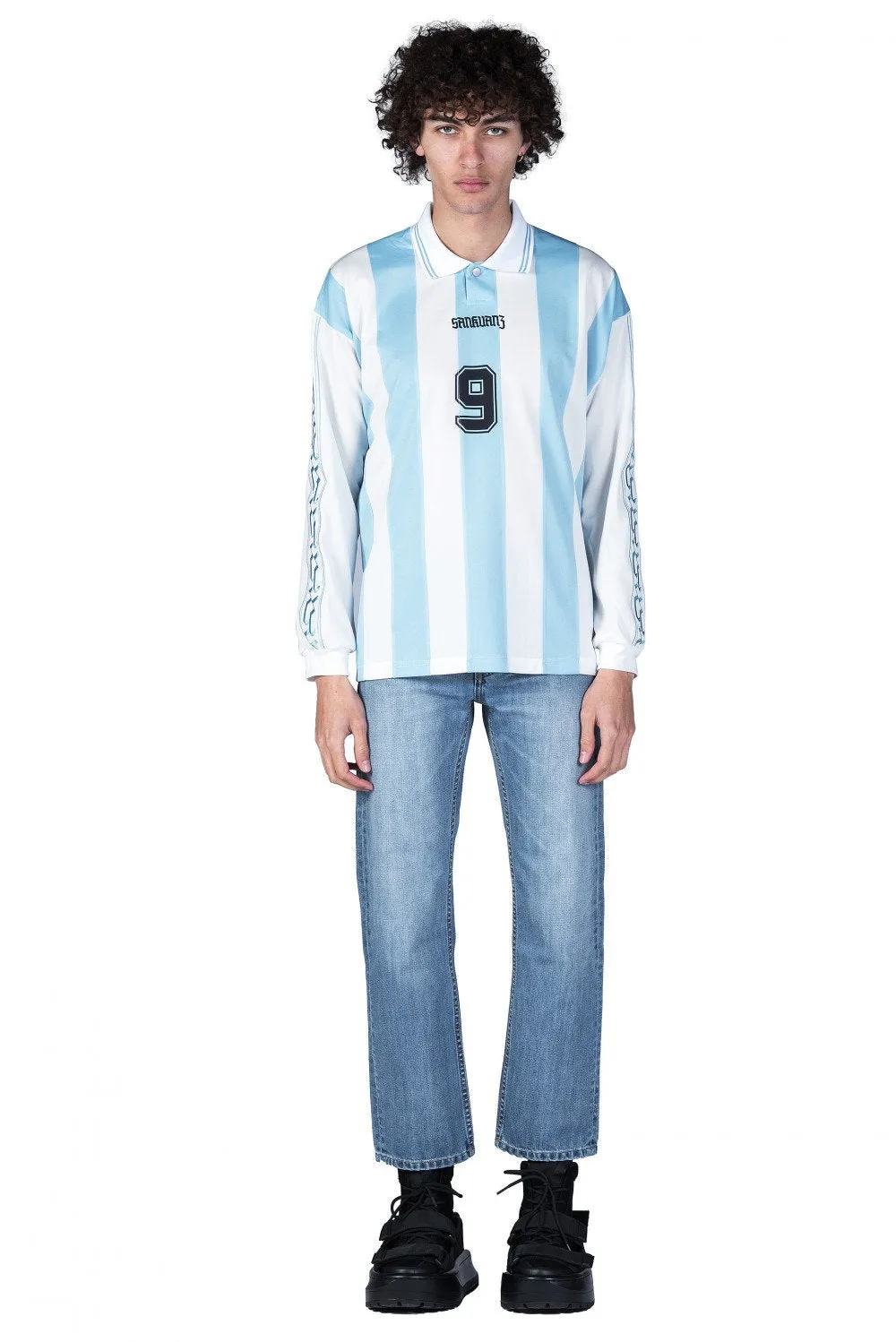 Blue Stripe Football Jersey