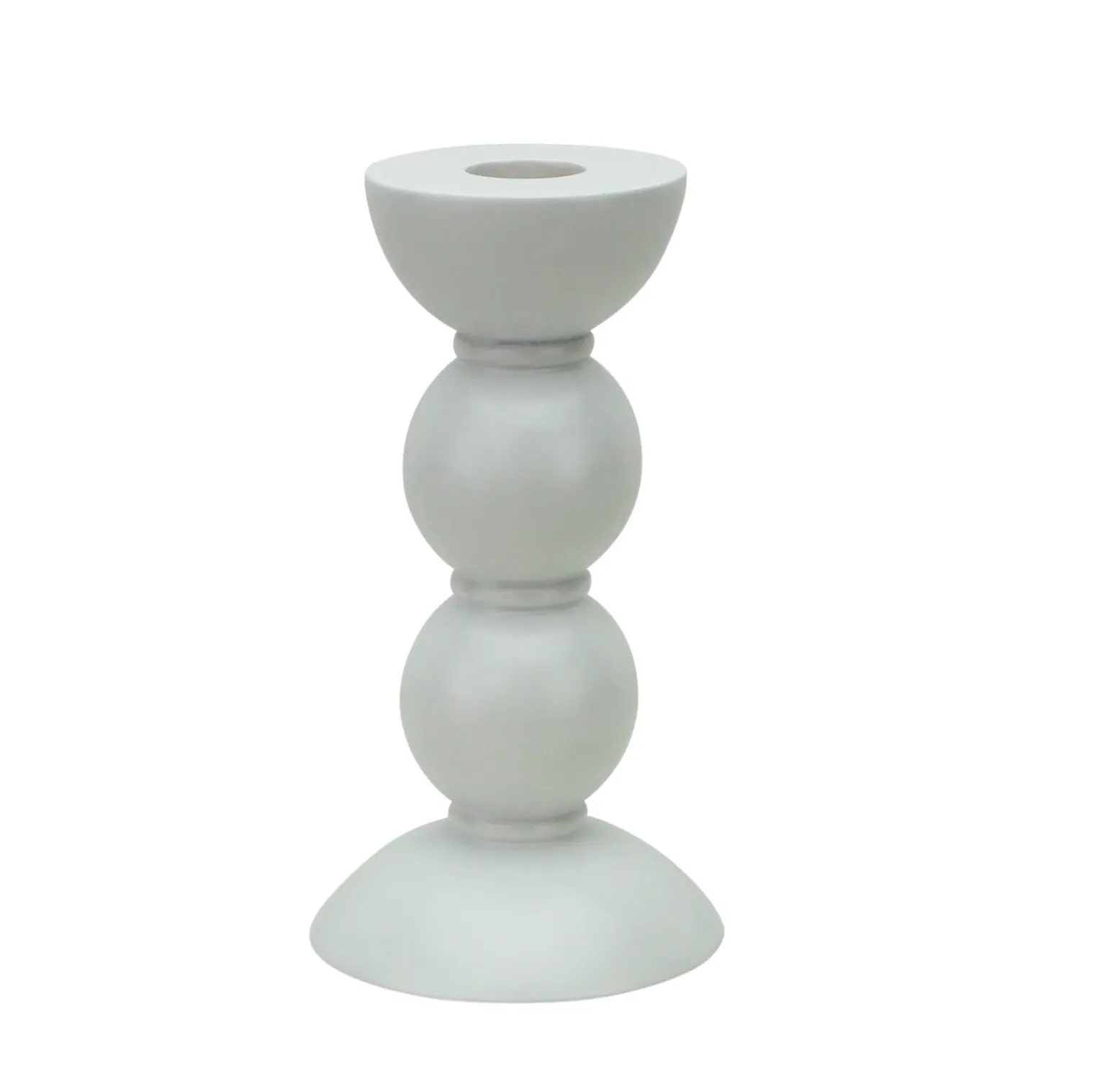 Bobbin Candle Stick - White