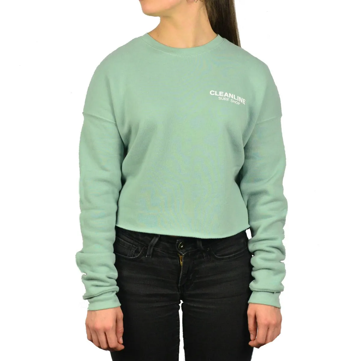 Cleanline Women's Lines Cropped Sweatshirt