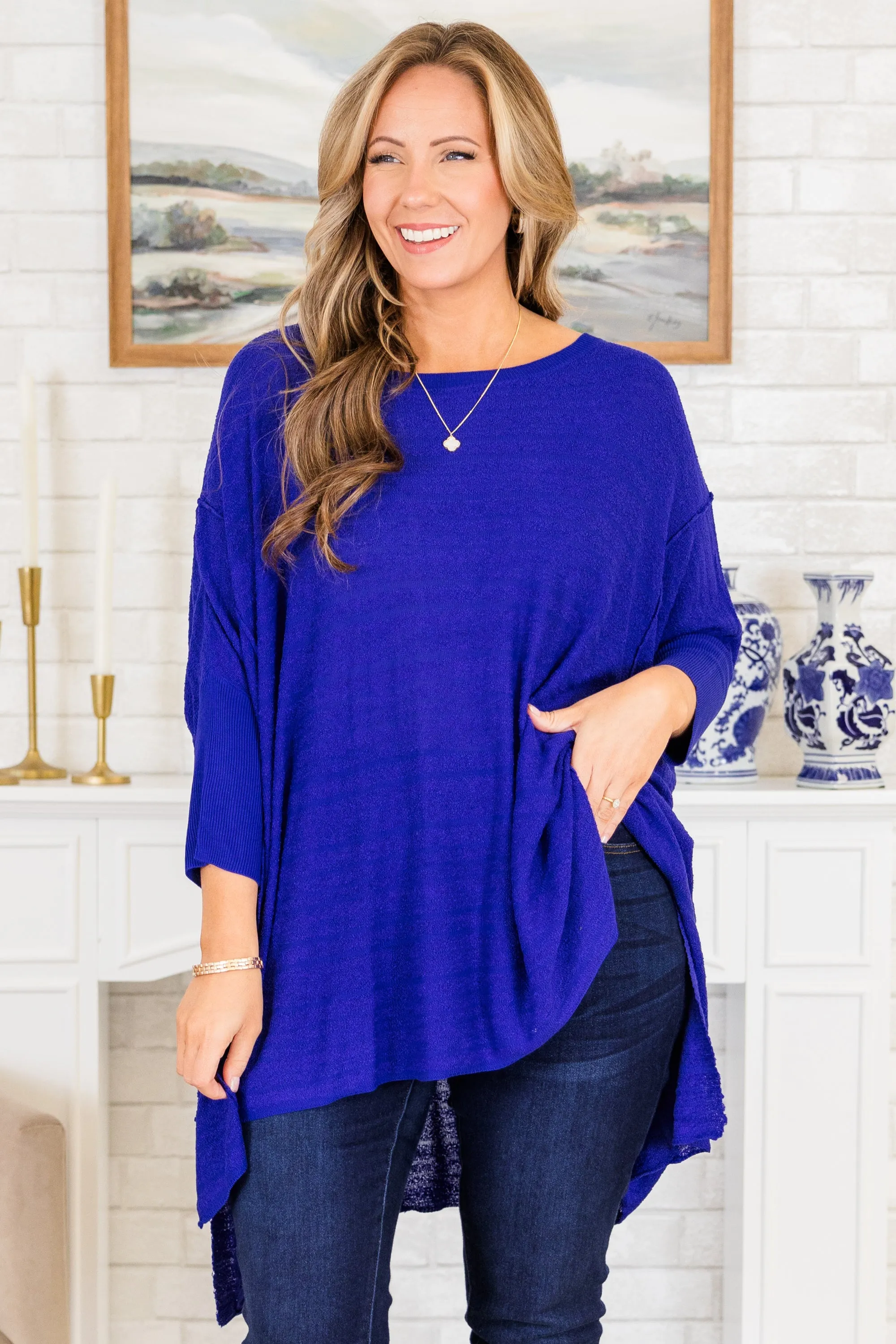 Cozy Cues Top, Royal