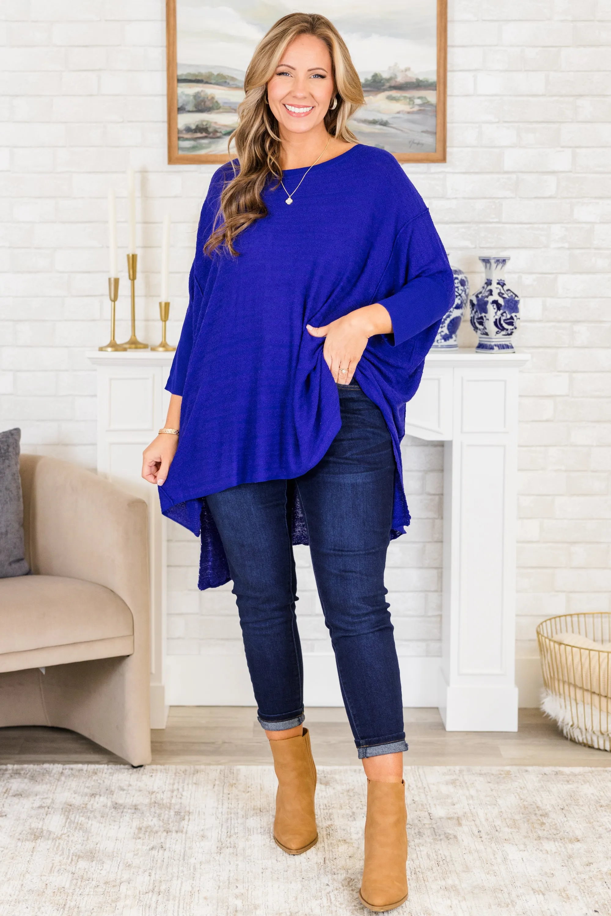 Cozy Cues Top, Royal