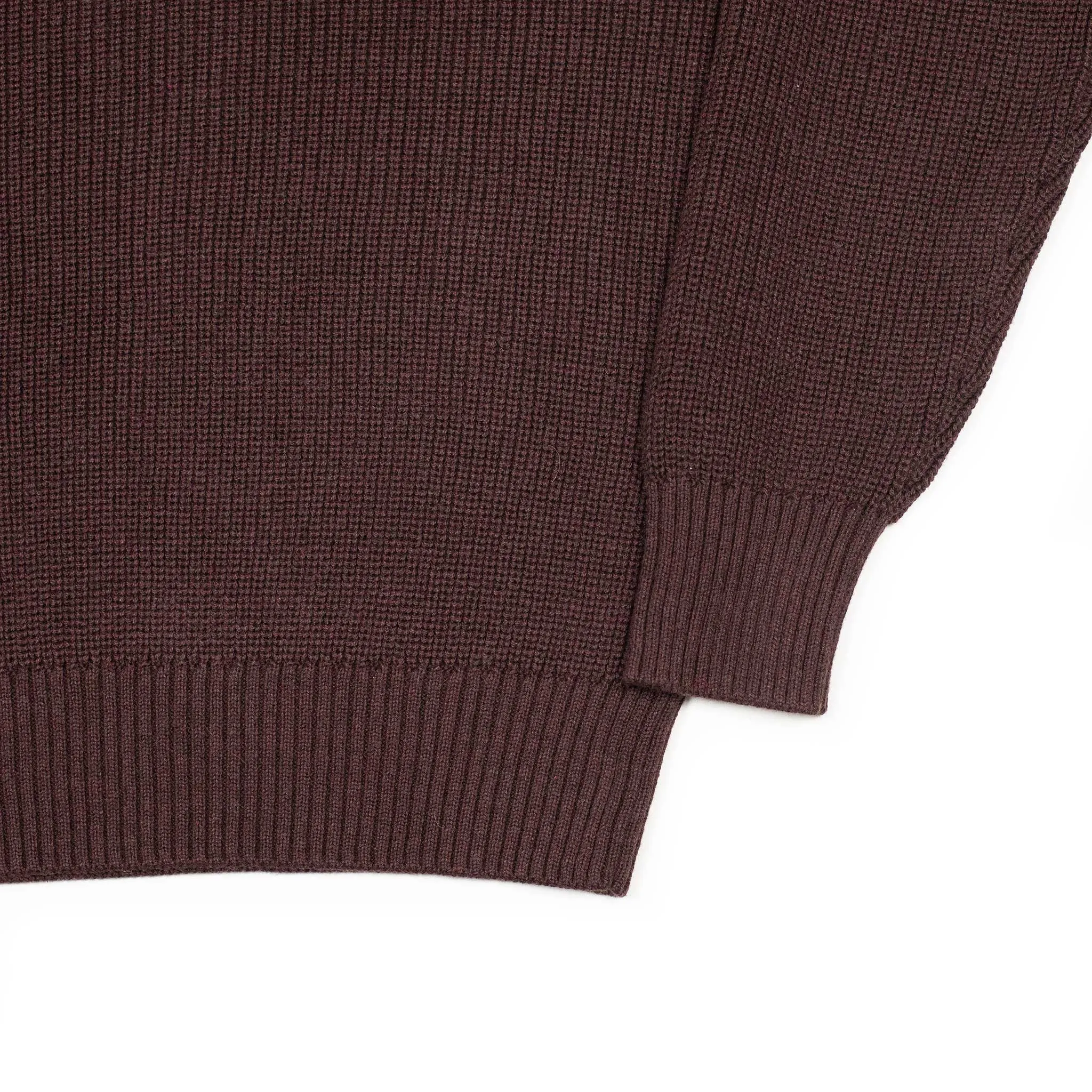 Crewneck sweater in burgundy pima cotton