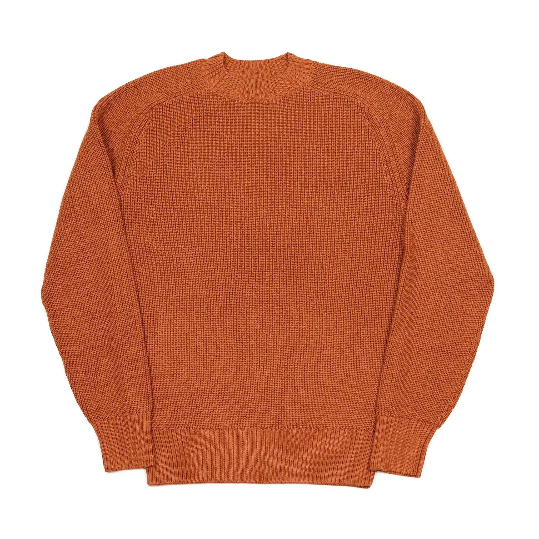 Crewneck sweater in rust pima cotton