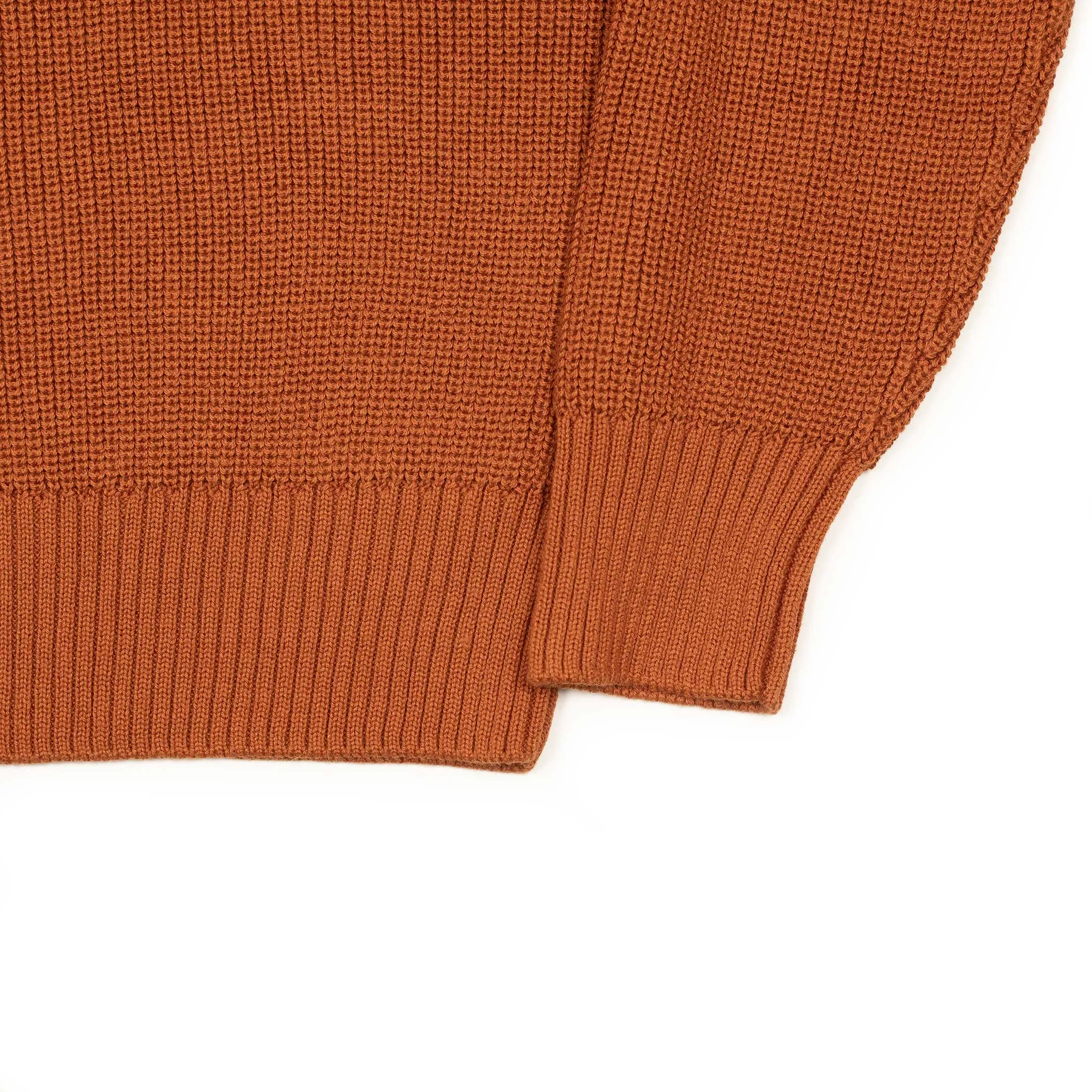 Crewneck sweater in rust pima cotton