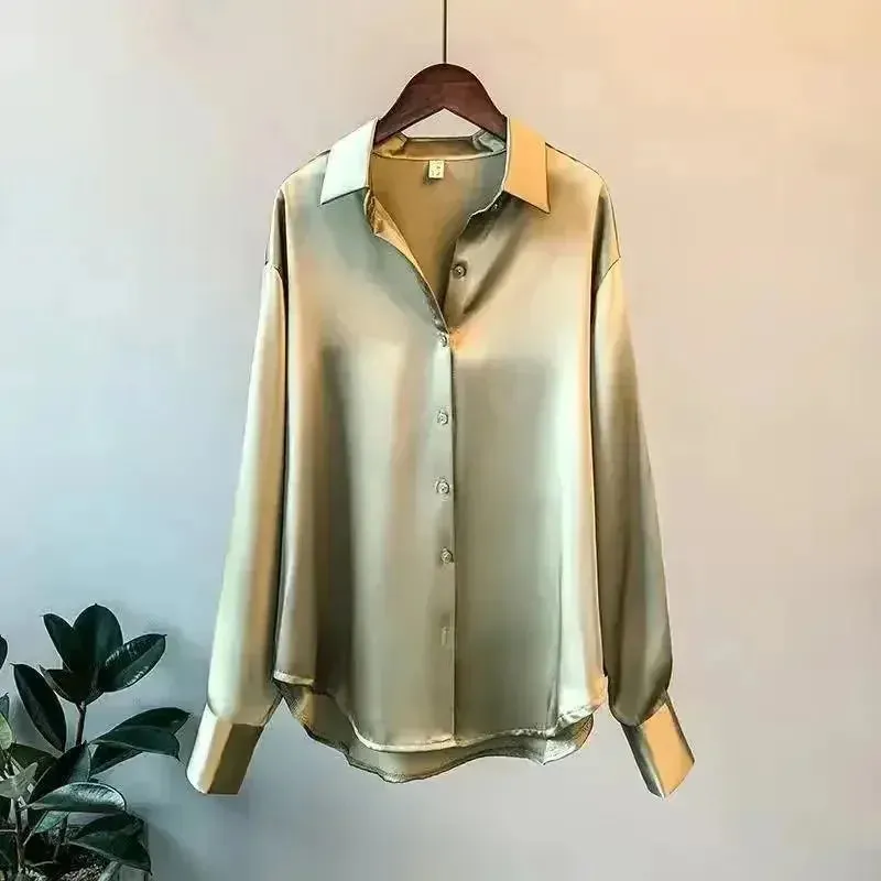 Elegant Vintage Silk Blouse for Women