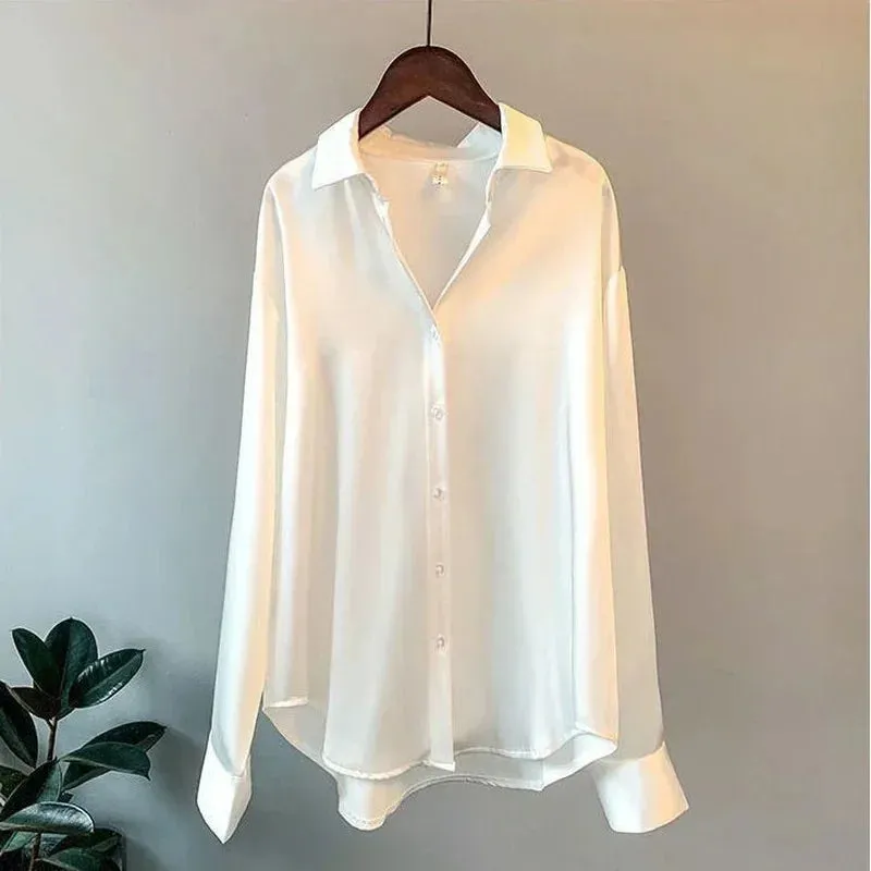 Elegant Vintage Silk Blouse for Women