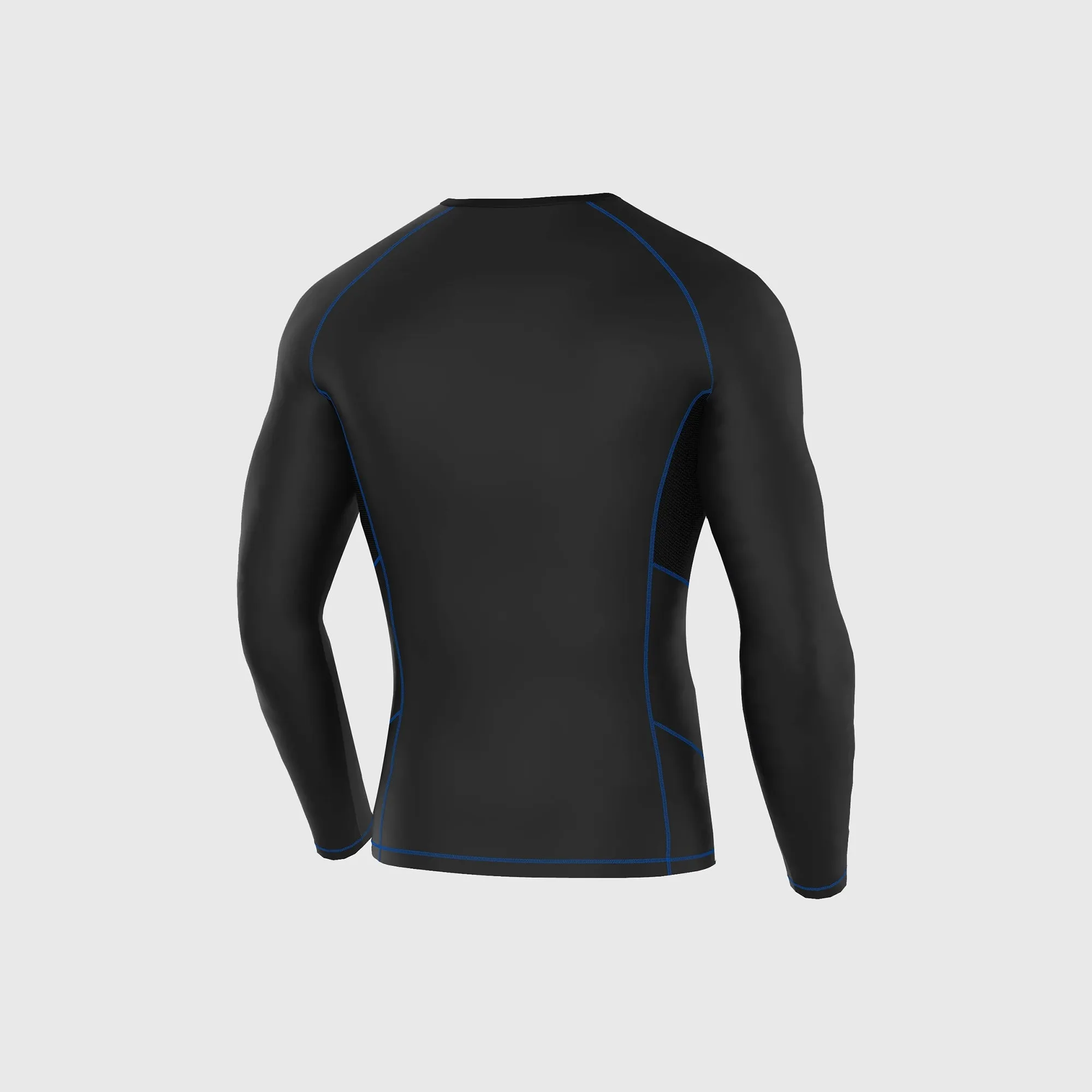 Fdx Recoil Blue Men's & Boy's Long Sleeve Base Layer Thermal Winter Compression Top