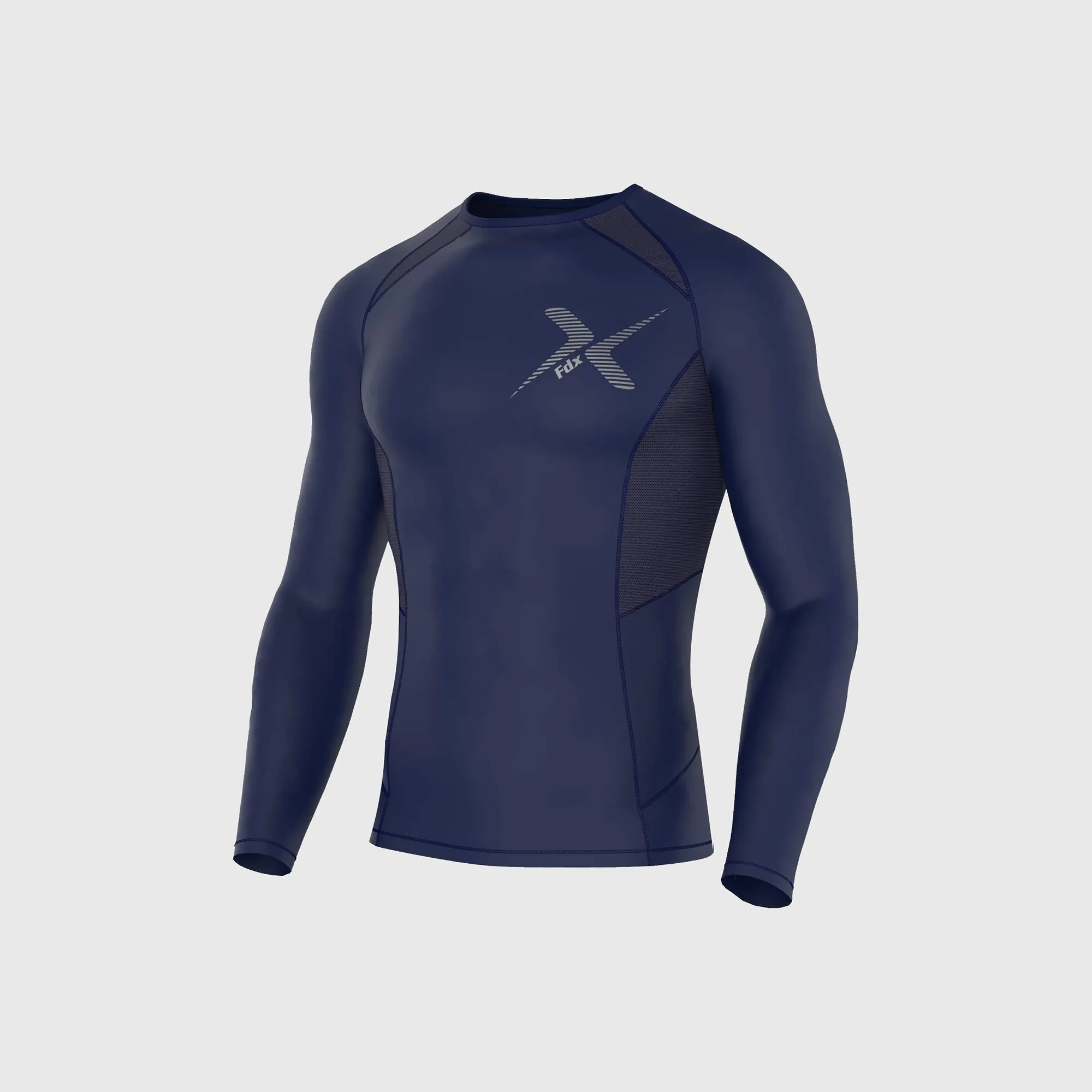 Fdx Recoil Navy Blue Men's & Boy's Base Layer Thermal Winter Compression Top