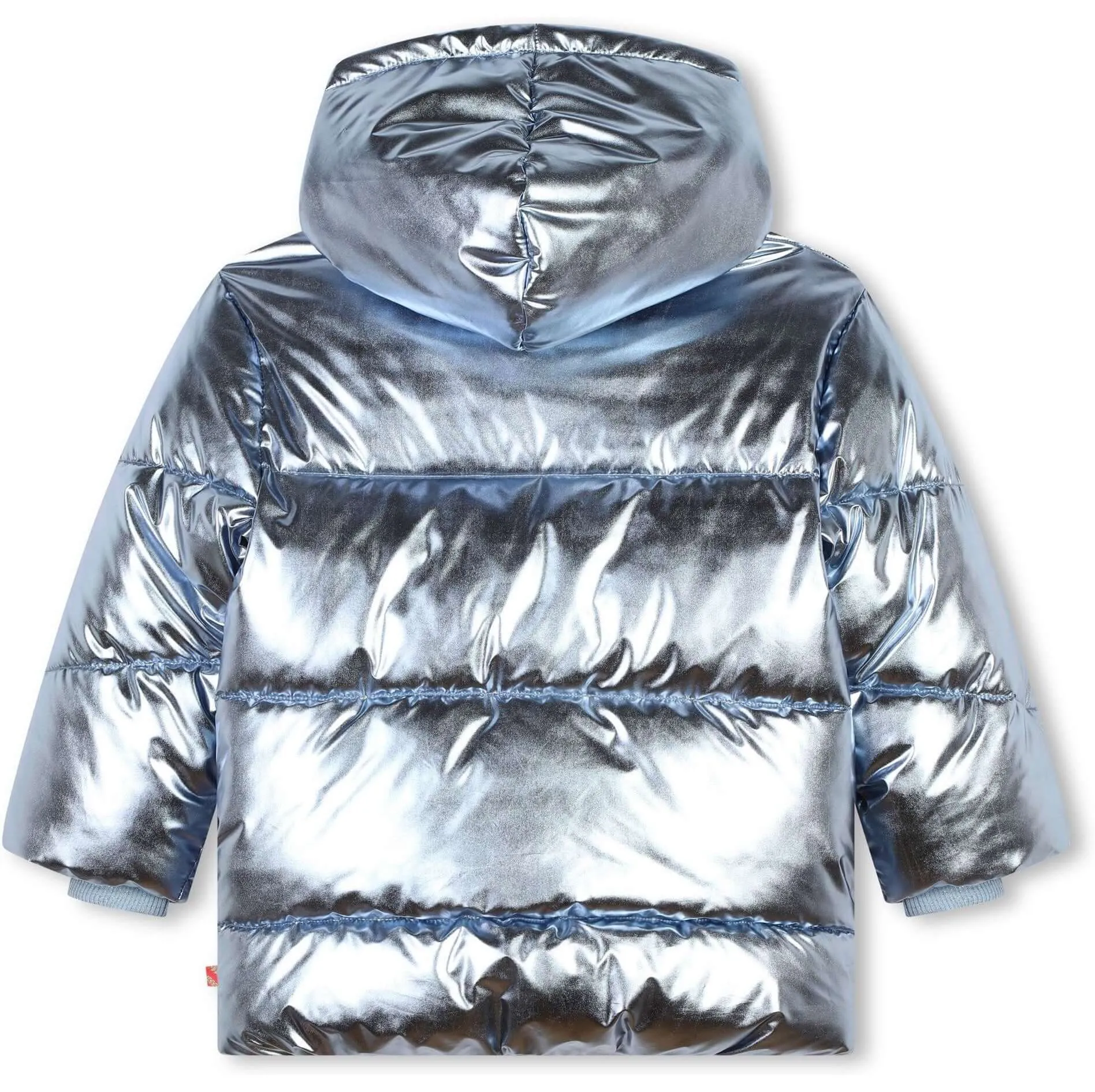 Girls Silver Puffer Coat