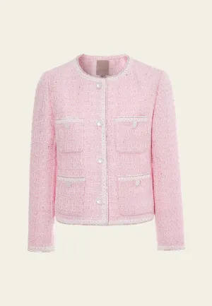 Lace-trim Patch-pocket Jacket