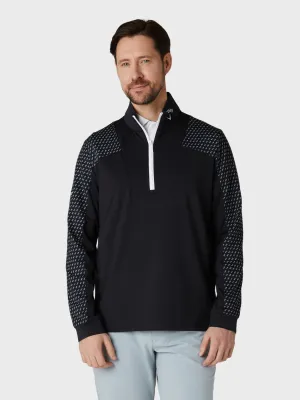 Long Sleeve Odyssey Chev 1/4 Zip In Caviar