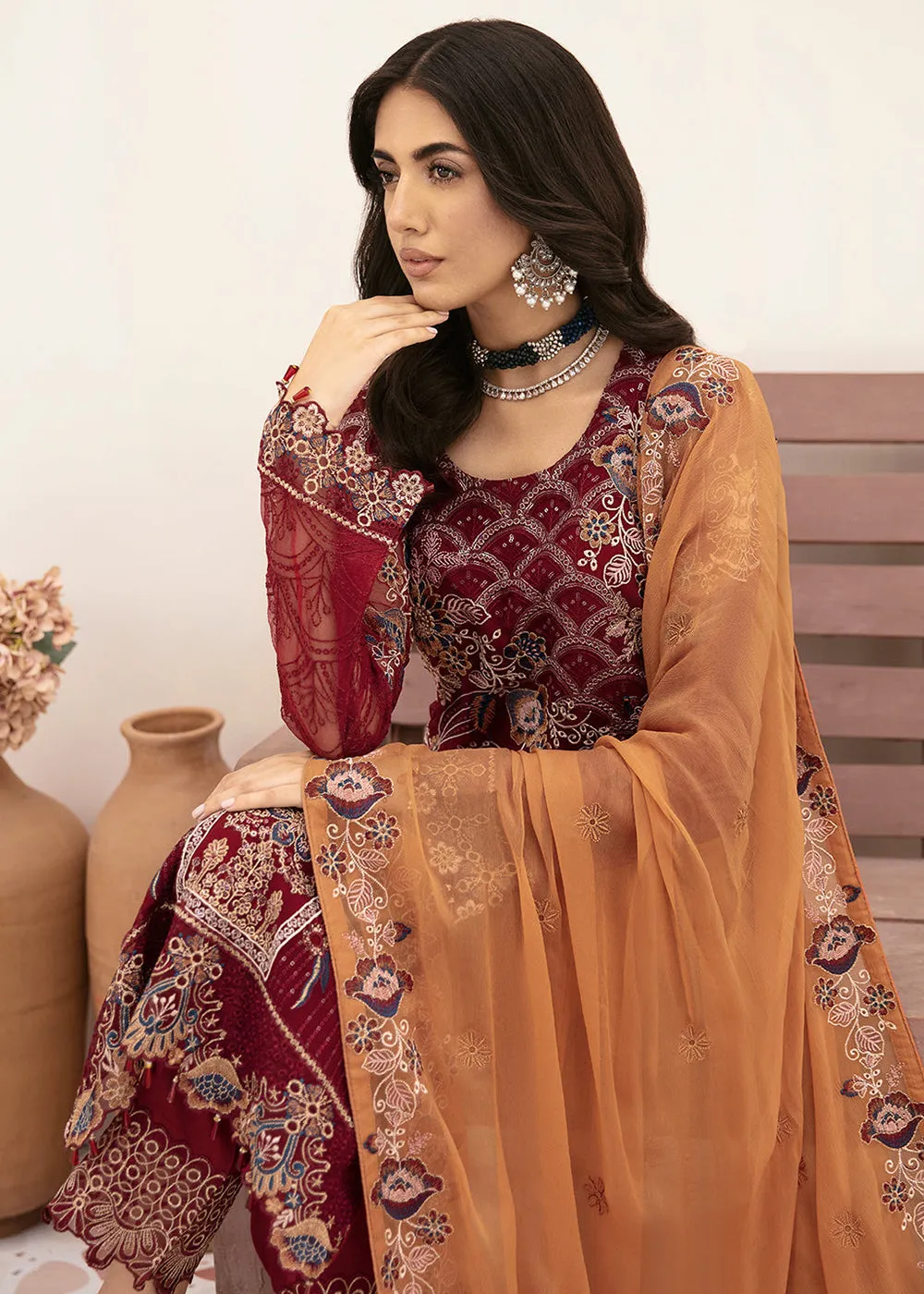 Luxury Chiffon Collection 2024 by Ramsha | F-2612