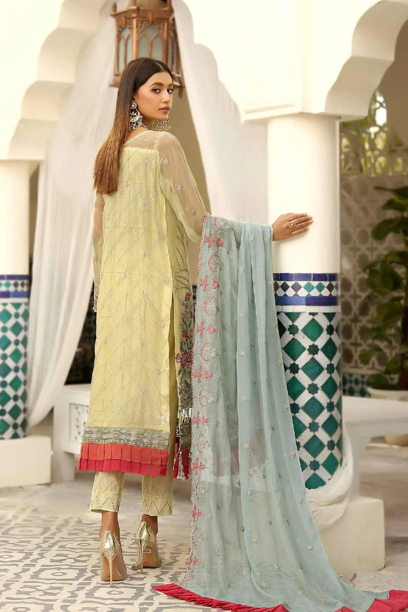 Maryam's Unstitched 3 Piece Gold Formal Vol-09  Collection'2022-MG-103