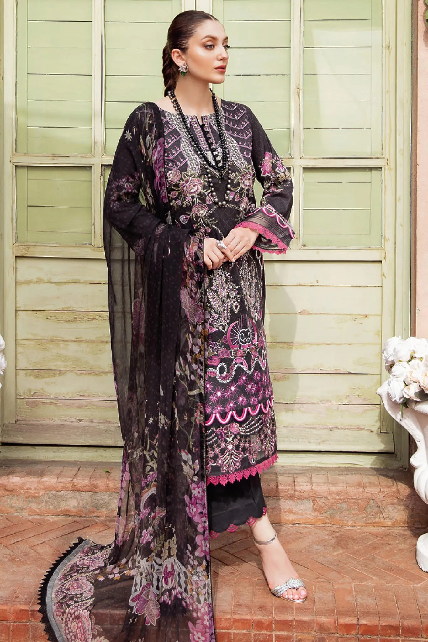 Mashaal by Ramsha Unstitched 3 Piece Luxury Lawn Vol-05 Collection'2022-L-503