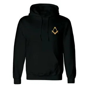 Master Mason Blue Lodge Hoodie - Black Color Soft Cotton