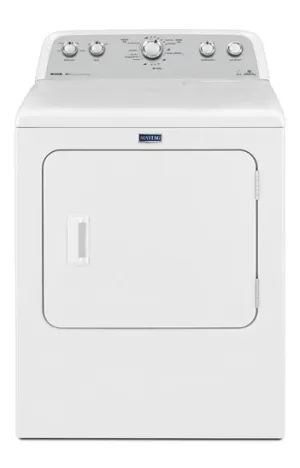 Maytag YMEDX6STBW 7.0 CU. FT. Bravos® High efficiency electric dryer with steam refresh cycle - White