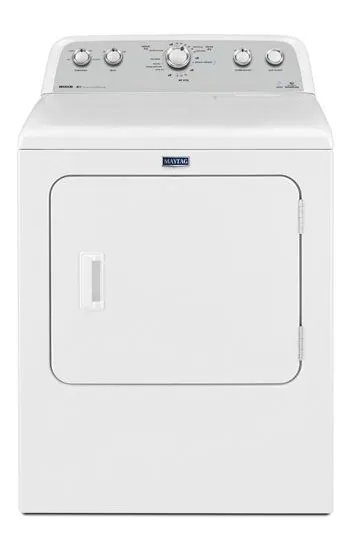 Maytag YMEDX6STBW 7.0 CU. FT. Bravos® High efficiency electric dryer with steam refresh cycle - White