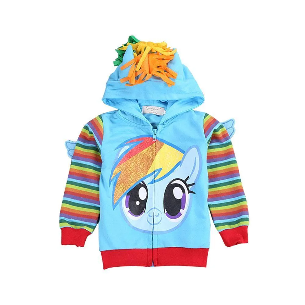 My Little Pony Cartoon Zipper Hoodie Sweatshirt Coat Jacket