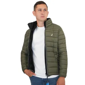 Nautica Performance Double Zip Puffer Jacket Green