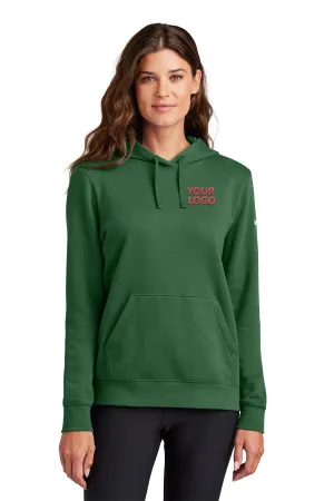 Nike Ladies Club Fleece Pullover Custom Hoodies, Gorge Green