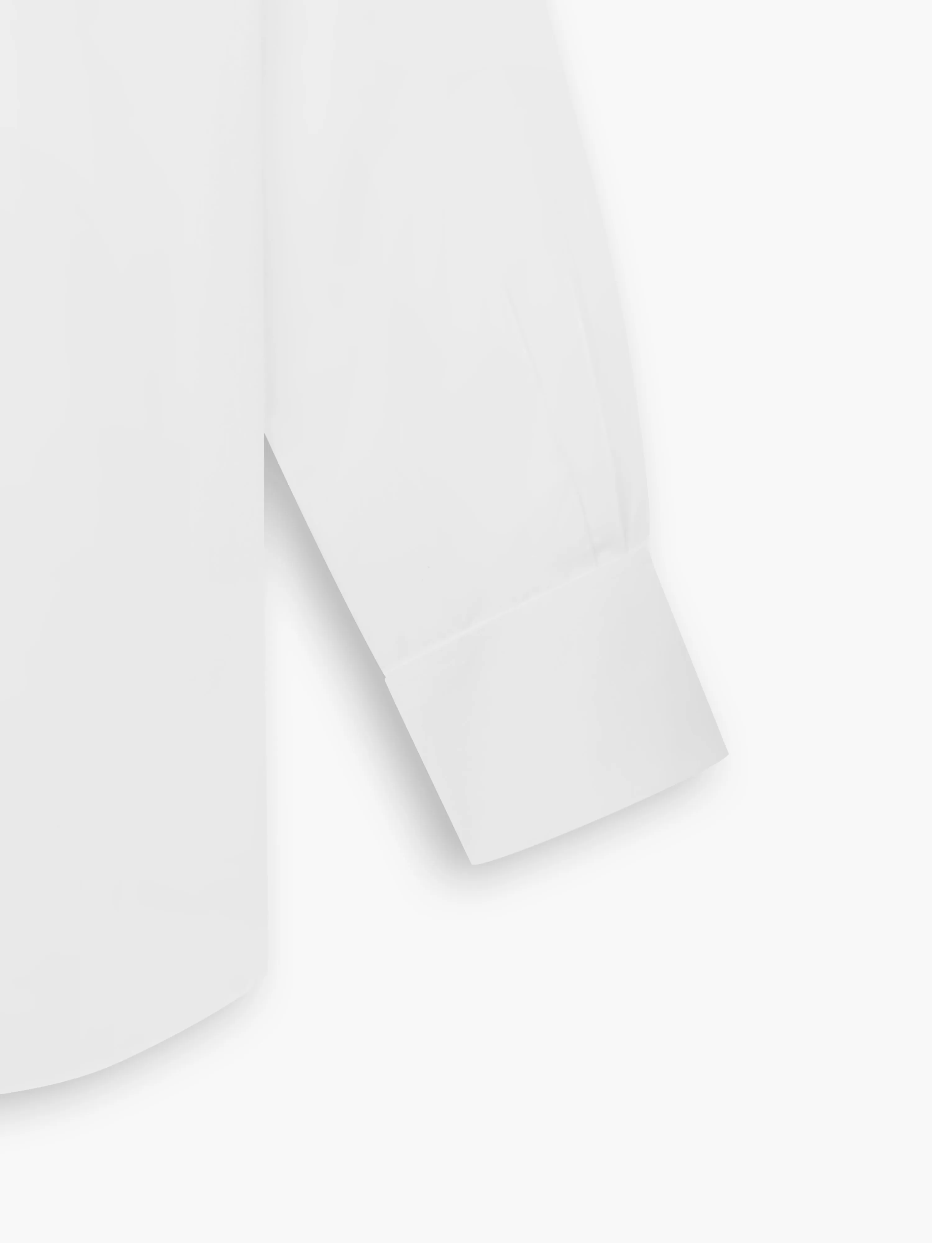 Non-Iron White Poplin Slim Fit Double Cuff Classic Collar Shirt