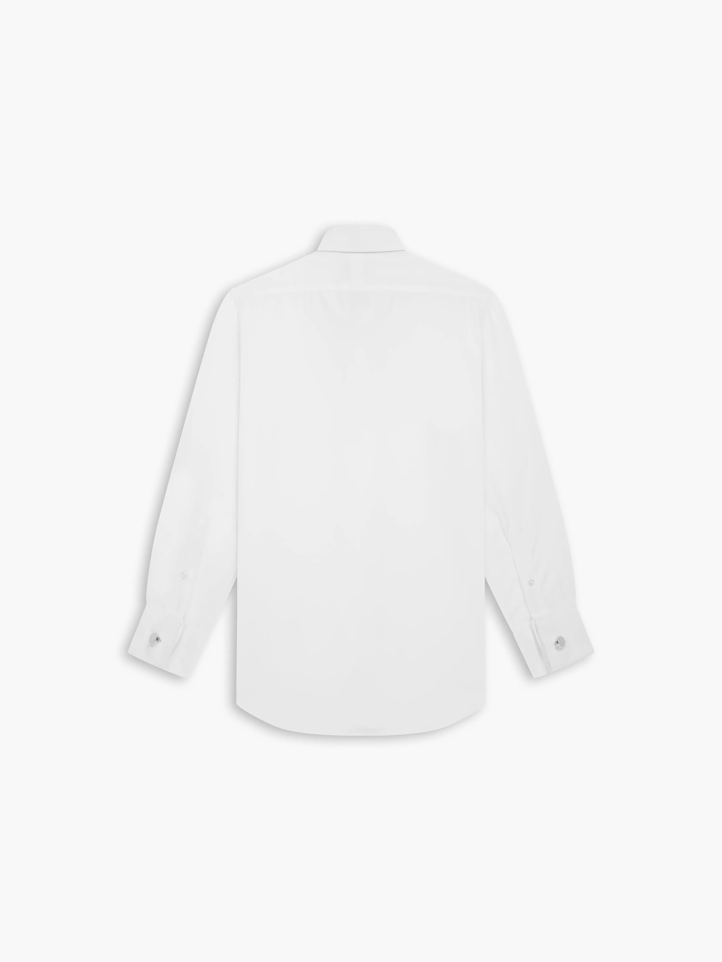 Non-Iron White Poplin Slim Fit Double Cuff Classic Collar Shirt