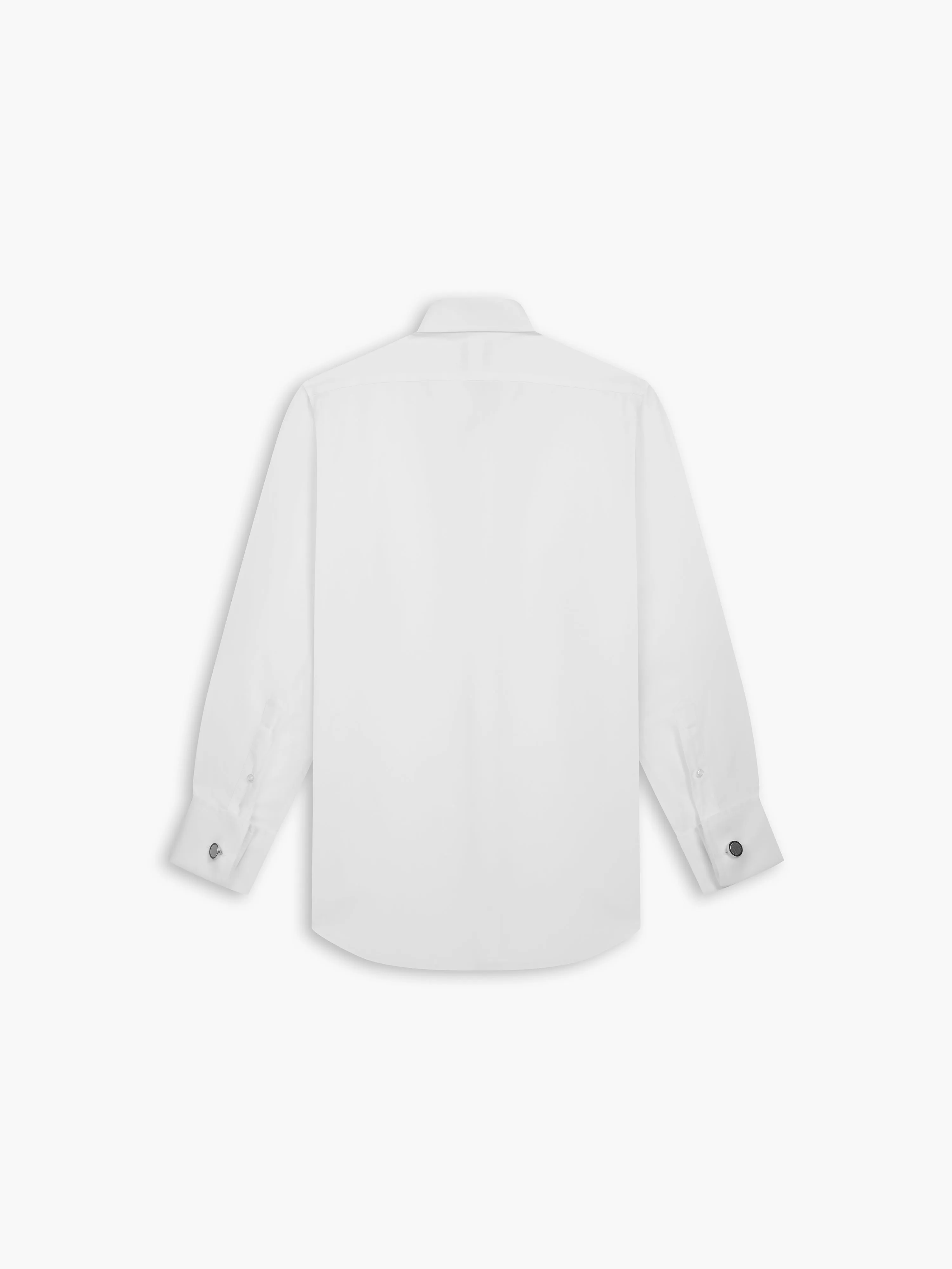 Non-Iron White Twill Regular Fit Double Cuff Classic Collar Shirt