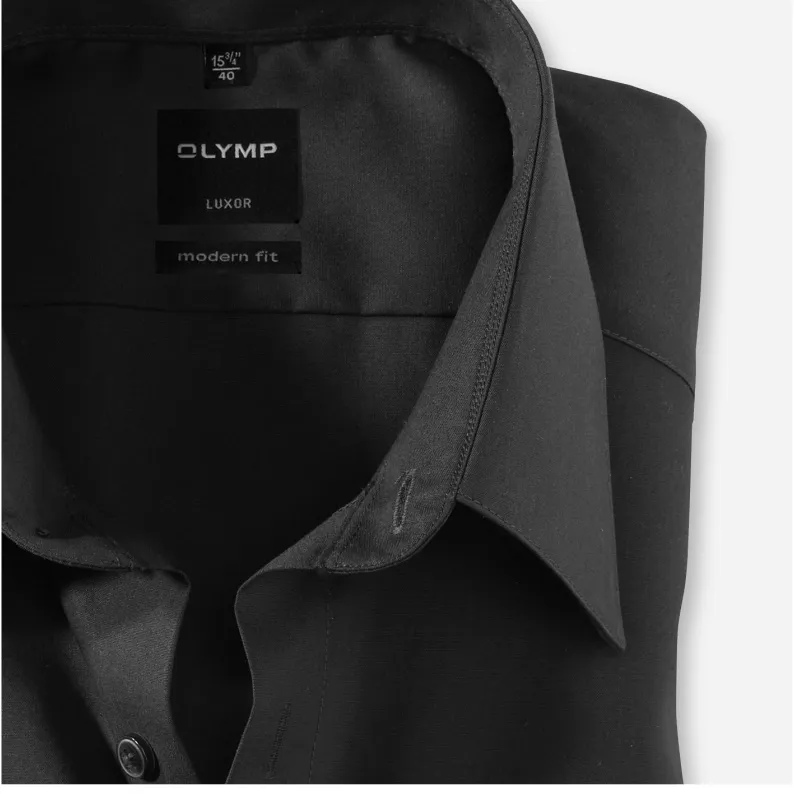 Olymp Luxor Modern Fit Egyptian Cotton Non Iron Shirt 6350 Black