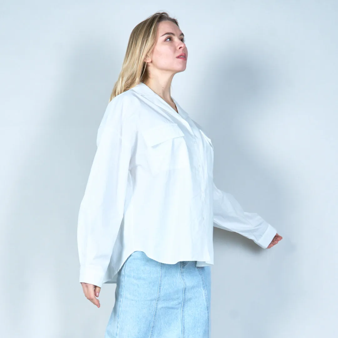 Oversized collared button-up shirt wholesale