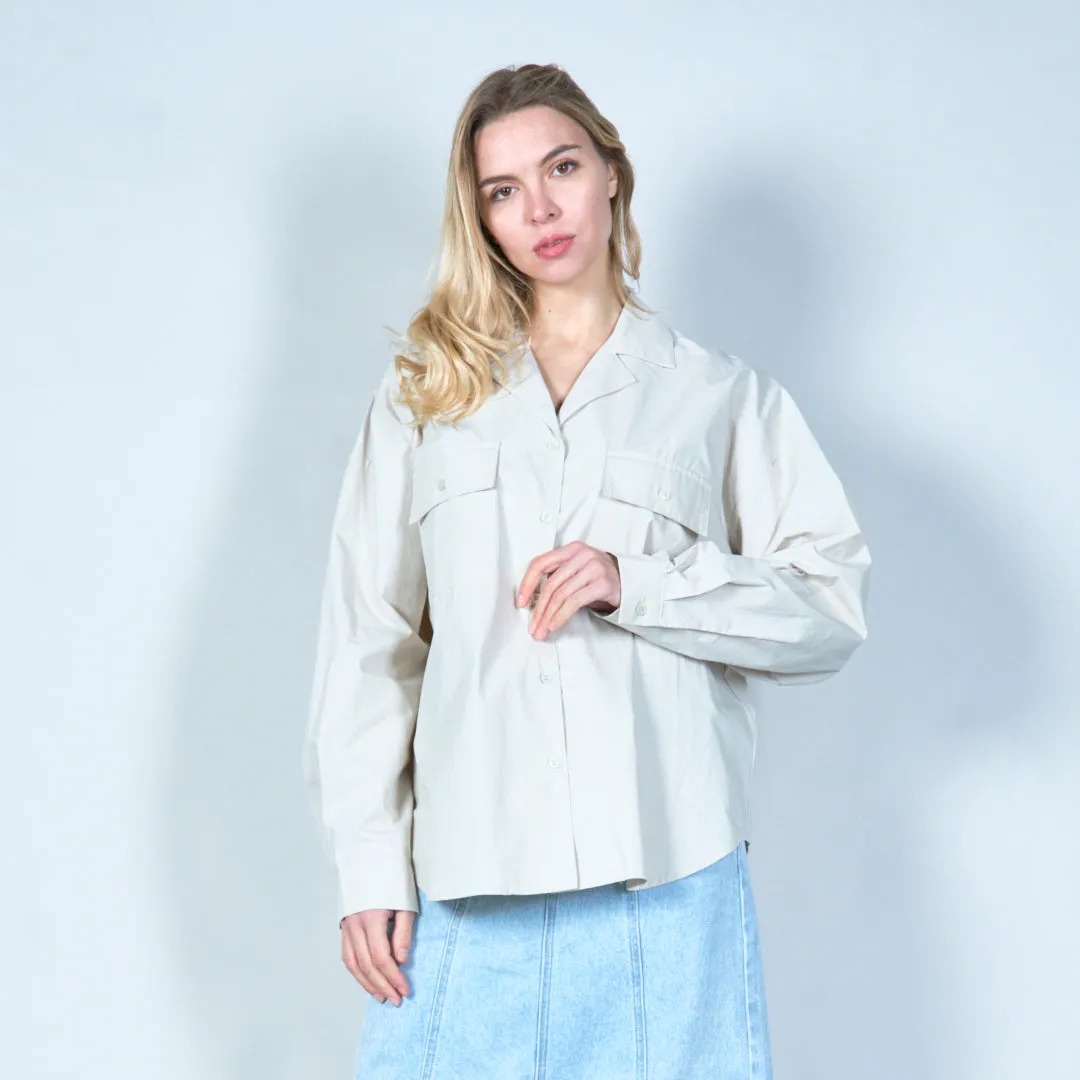 Oversized collared button-up shirt wholesale