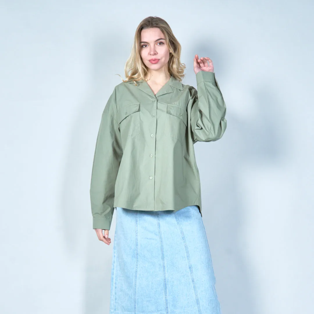 Oversized collared button-up shirt wholesale