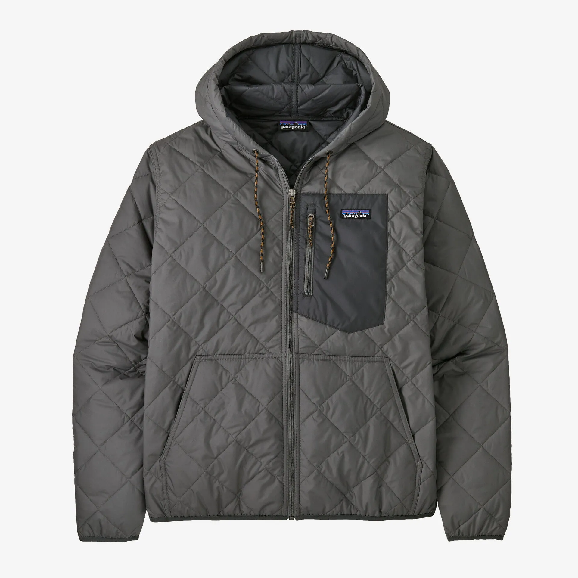 Patagonia Men's Diamond Quilted Bomber Hoody - NOBLE GREY