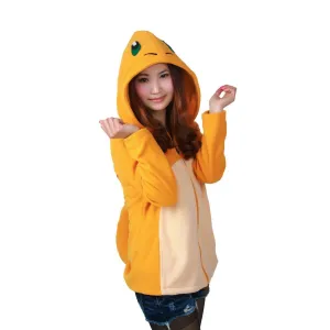 Pokemon Charmander Fire Dragon Long Sleeve Kigurumi Hoodie Coat Jacket