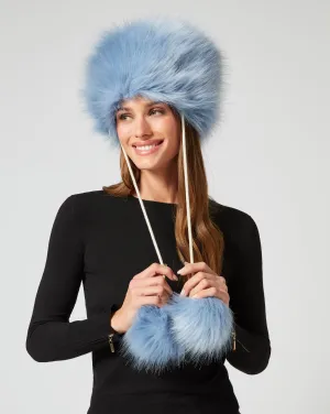 Pom-Pom Fox Faux Fur Trapper Hat