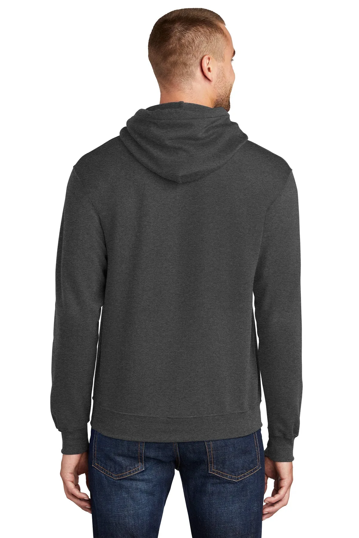 Port & Company Core Fleece Customized Hoodies, Dark Heather Grey