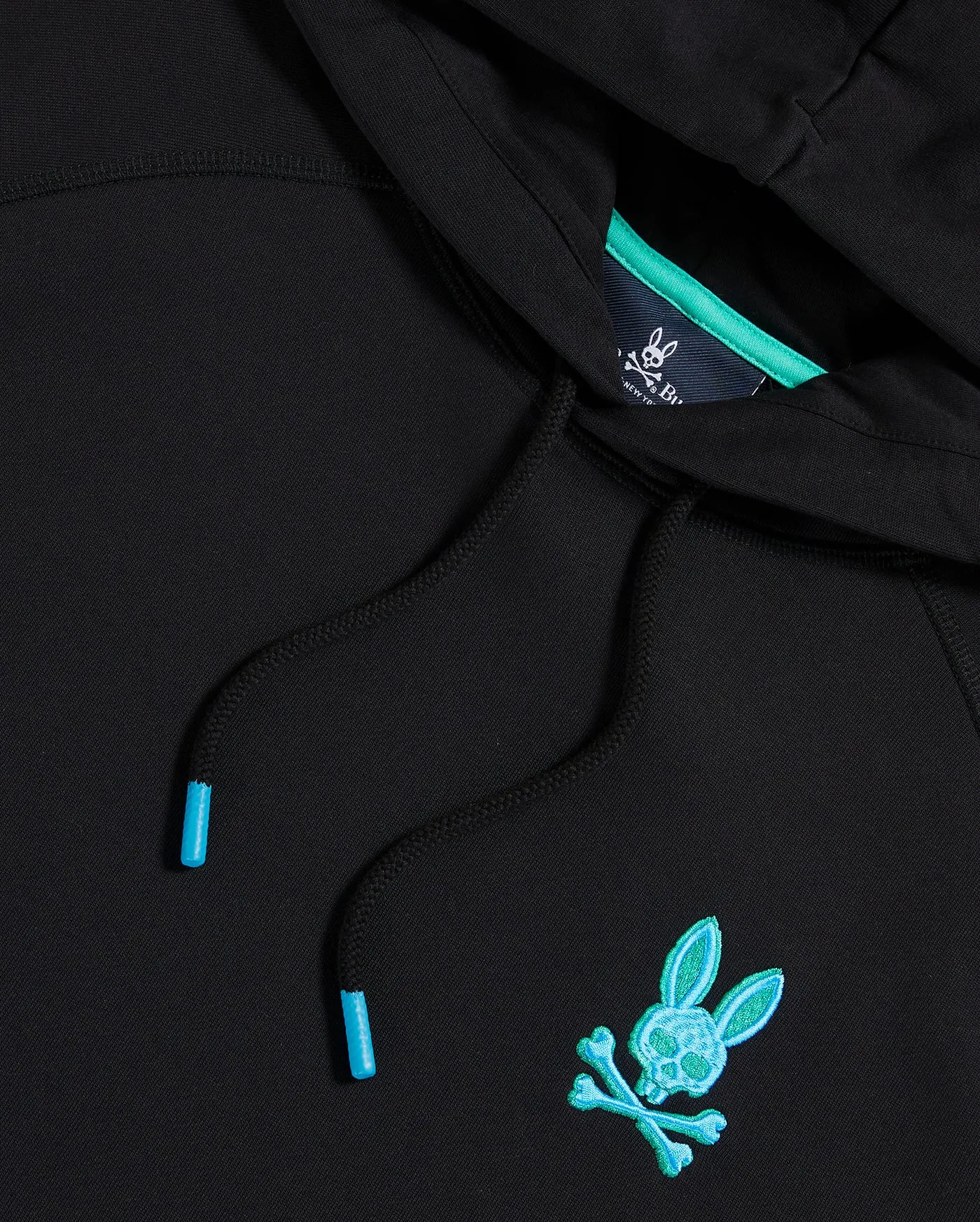 Psycho Bunny Bennett Popover Hoodie in Black