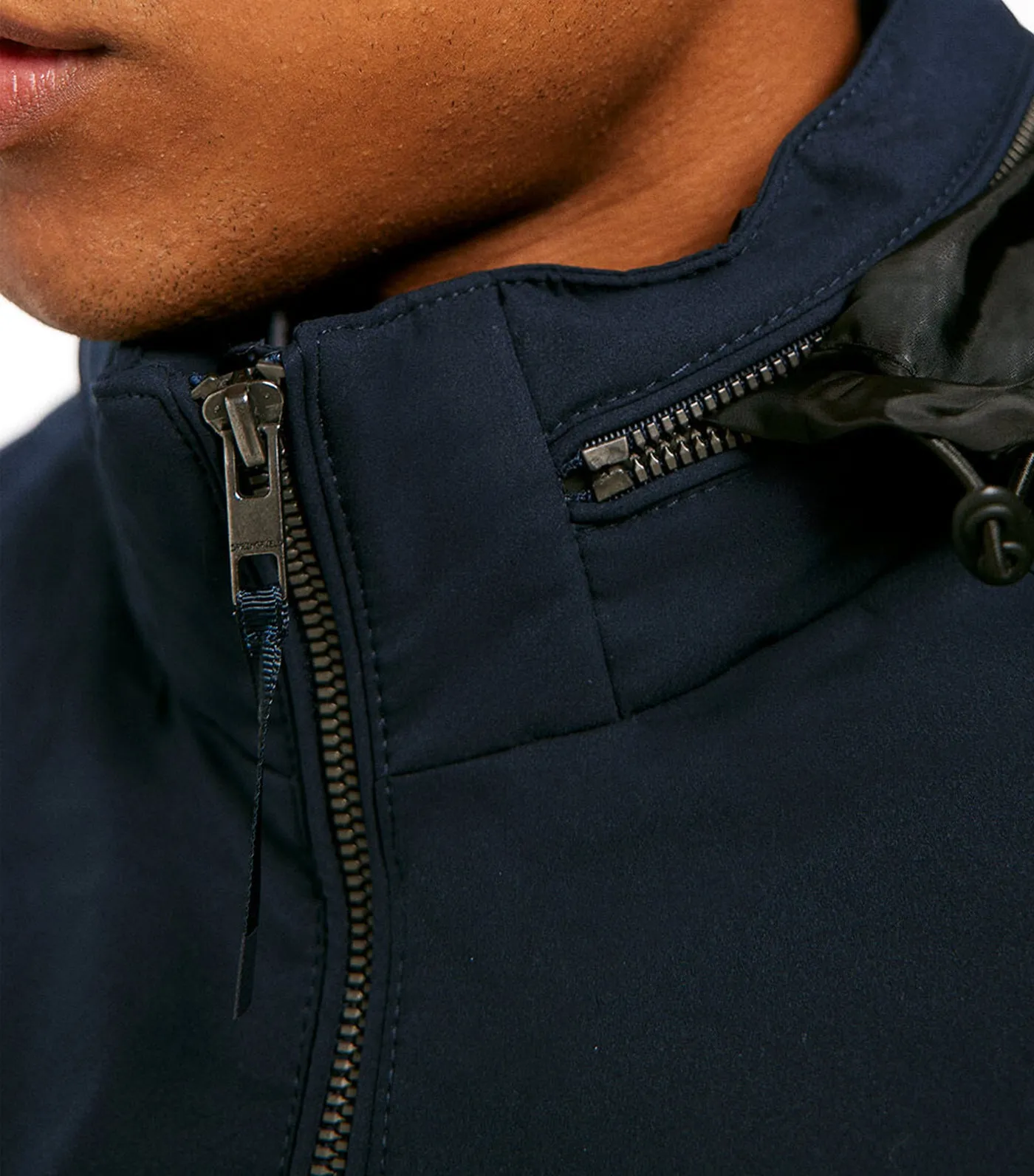 Quilted Technical Jacket Navy