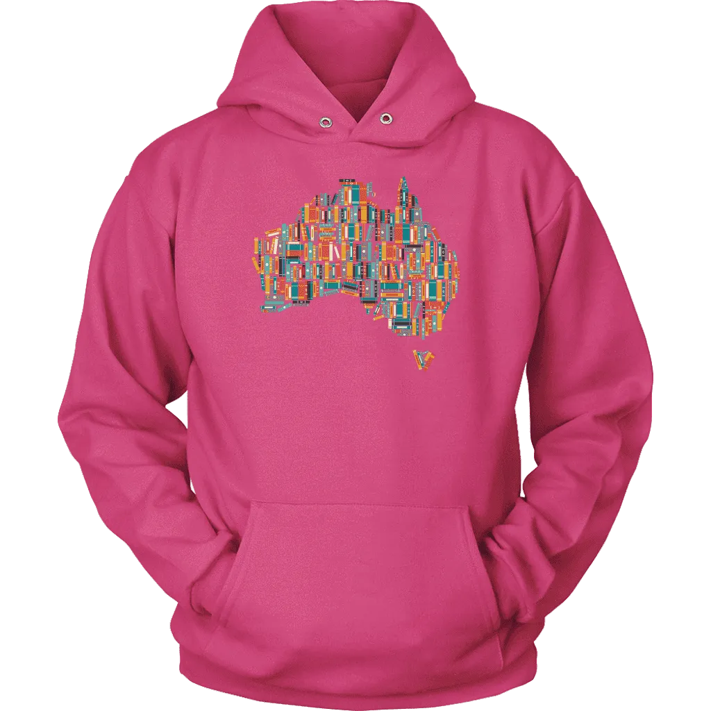 "Australia Bookish Map" Hoodie