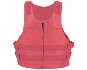 RED BULLET PROOF LEATHER VEST