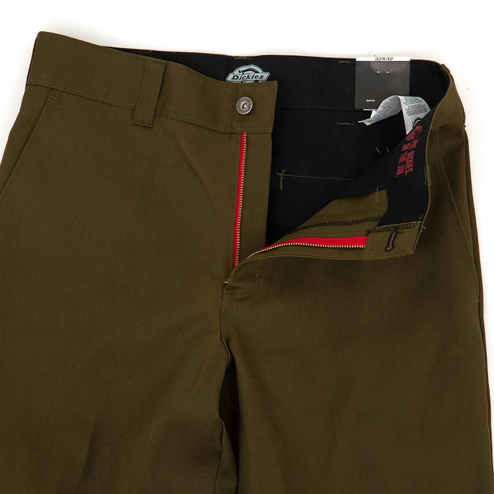 Regular Fit Twill Pant (Dark Olive)